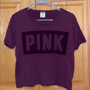 PINK VS CROPPED TEE/TOP